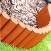 Prosperplast Πλαστικός Φράχτης Κήπου 2,35m x 25cm Σετ 8τμχ Terrakota