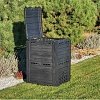 PROSPERPLAST Κομποστοποιητής 280lt Ανθρακί με Όψη Ξύλου