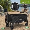 Grasher FT8060 – Πτυσσόμενο Καρότσι Κήπου Μεταλλικό 80 L, Φορτίο 80 kg, Μαύρο