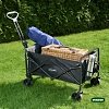 Grasher FT8060 – Πτυσσόμενο Καρότσι Κήπου Μεταλλικό 80 L, Φορτίο 80 kg, Μαύρο