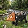 Grasher FT1560 – Πτυσσόμενο Καρότσι Κήπου Μεταλλικό 150 L, Φορτίο 150 kg, Μαύρο