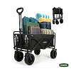 Grasher FT1560 – Πτυσσόμενο Καρότσι Κήπου Μεταλλικό 150 L, Φορτίο 150 kg, Μαύρο