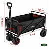 Grasher FT1560 – Πτυσσόμενο Καρότσι Κήπου Μεταλλικό 150 L, Φορτίο 150 kg, Μαύρο