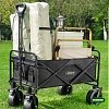Grasher FT1560 – Πτυσσόμενο Καρότσι Κήπου Μεταλλικό 150 L, Φορτίο 150 kg, Μαύρο