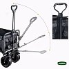 Grasher FT1560 – Πτυσσόμενο Καρότσι Κήπου Μεταλλικό 150 L, Φορτίο 150 kg, Μαύρο
