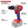 Δραπανοκατσάβιδο WORKPRO WP390000 20V-Li BL SOLO PROFI