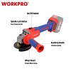 Γωνιακός Τροχός WORKPRO WP392004 20V-Li BL SOLO Φ125mm - Φ115mm  PROFI