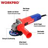Γωνιακός Τροχός WORKPRO 800W Φ115mm PROFI – Ελαφρύς & Ισχυρός